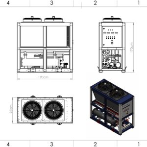 چیلر30تن نامی مدل acsl-030-4-r407c