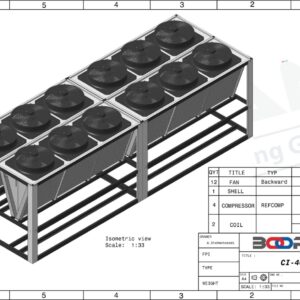 چیلر صنعتی 160 تن مدل CI 46044